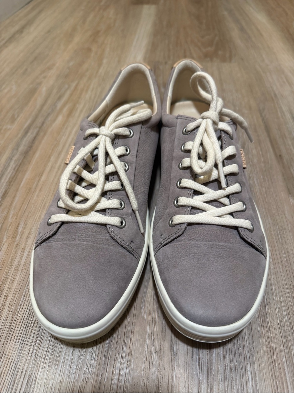 NEW ECCO Soft 7 Womens EU 42 US 11-11.5 Warm Grey Nubuck Leather Sneakers NWOB - Picture 8 of 12